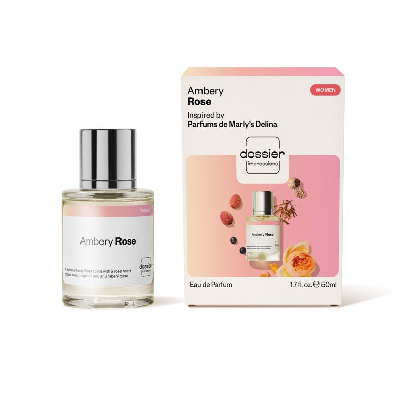 Amber Rose Eau de Parfum - Unisex Vegan Fragrance, 50ml
