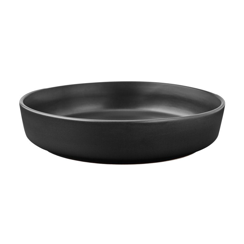Matte Black Stoneware Dinner Bowl - 4 Pack
