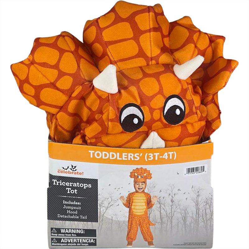 Toddler Triceratops Halloween Costume - Size 2T Dinosaur Outfit for Boys