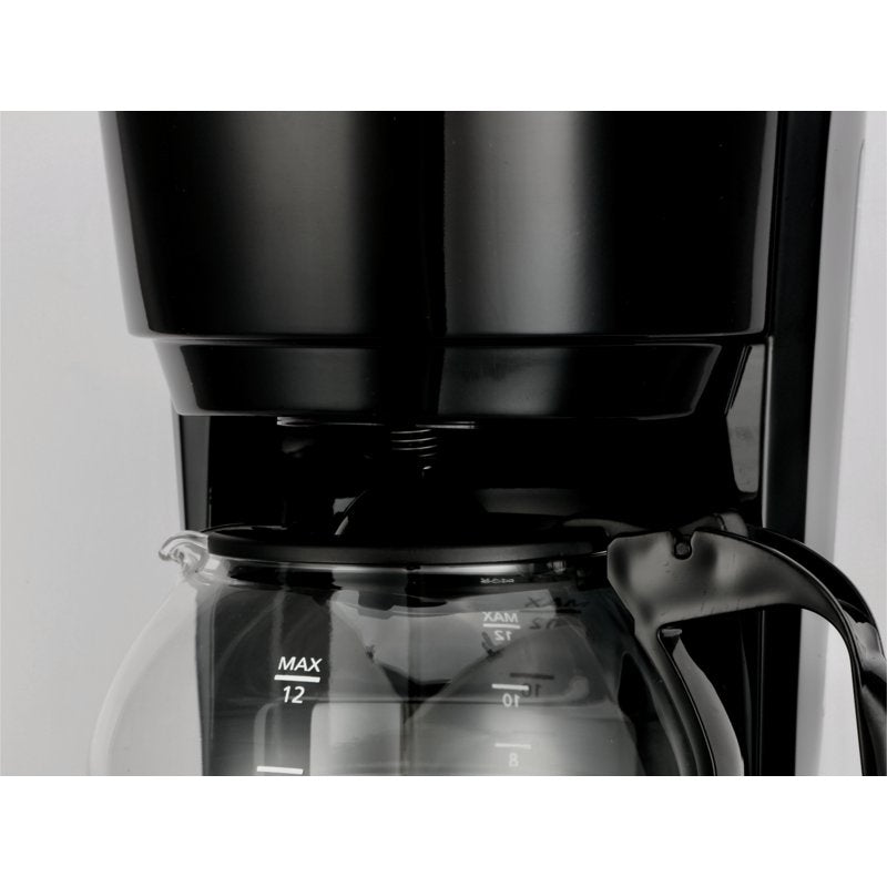 12-Cup Drip Coffee Maker - Black with Removable Filter Basket