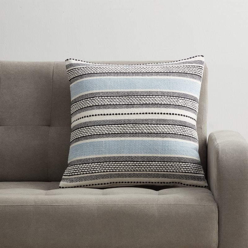 Blue Yarn Dye Stripe Decorative Pillow Cover - 18x18 Inches, Mainstays, Variation of THIS listing