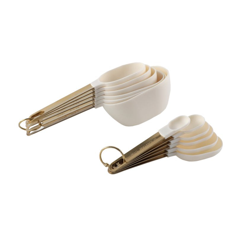 12-Piece Measuring Cup & Spoon Set - Dishwasher Safe White