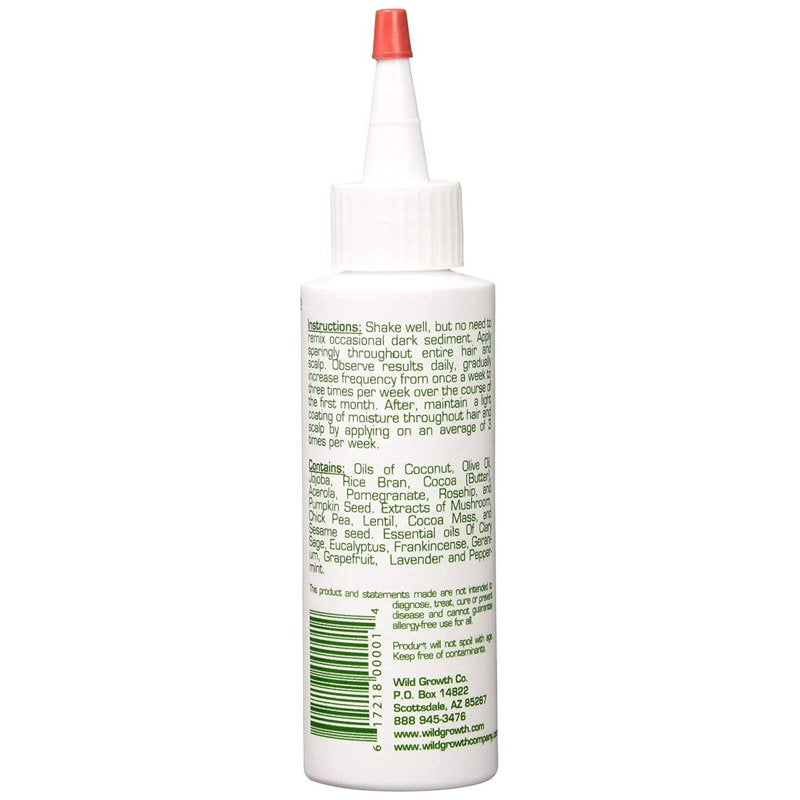 Wild Growth Hair Oil - 4 oz Plant-Based Treatment for Strong, Healthy Hair