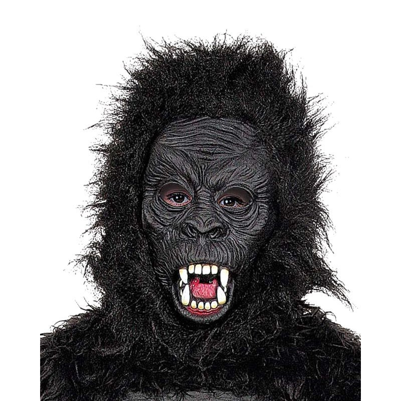 Kids Gorilla Costume M 8-10 US Halloween Dress Up Outfit - Fake Fur Jumpsuit & Mask