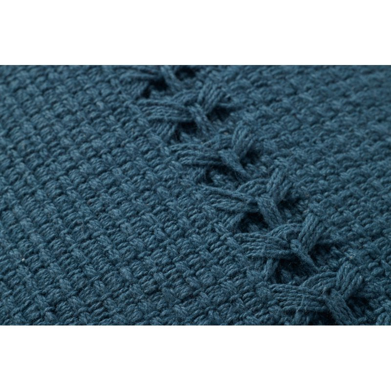 Blue Decorative Pillow 12x27 Lumbar Cushion for Living Room & Bedroom