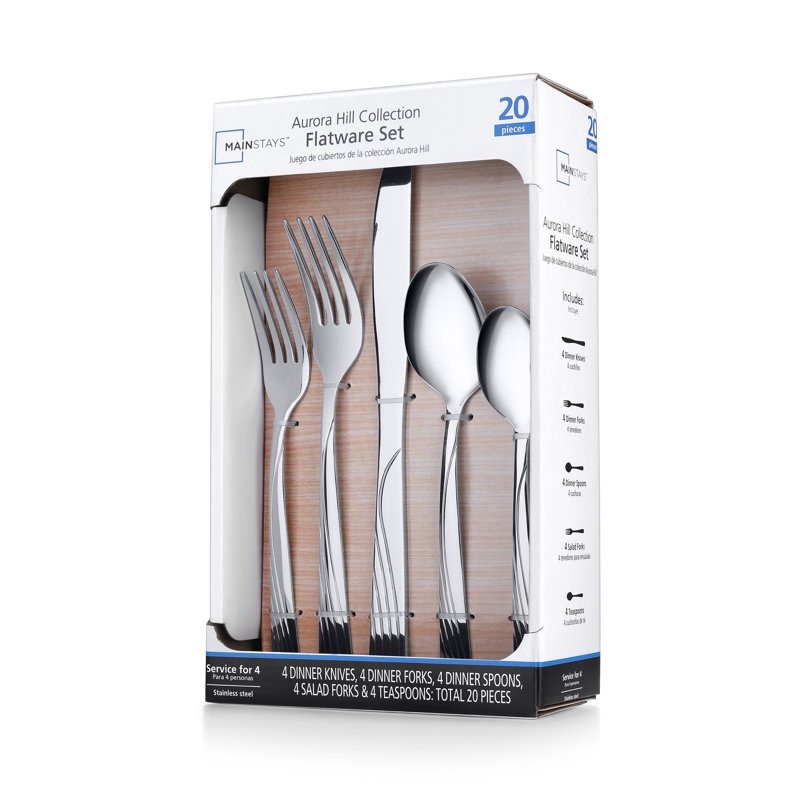 20-Piece Flatware Set - Aurora Hill Design, Service for 4