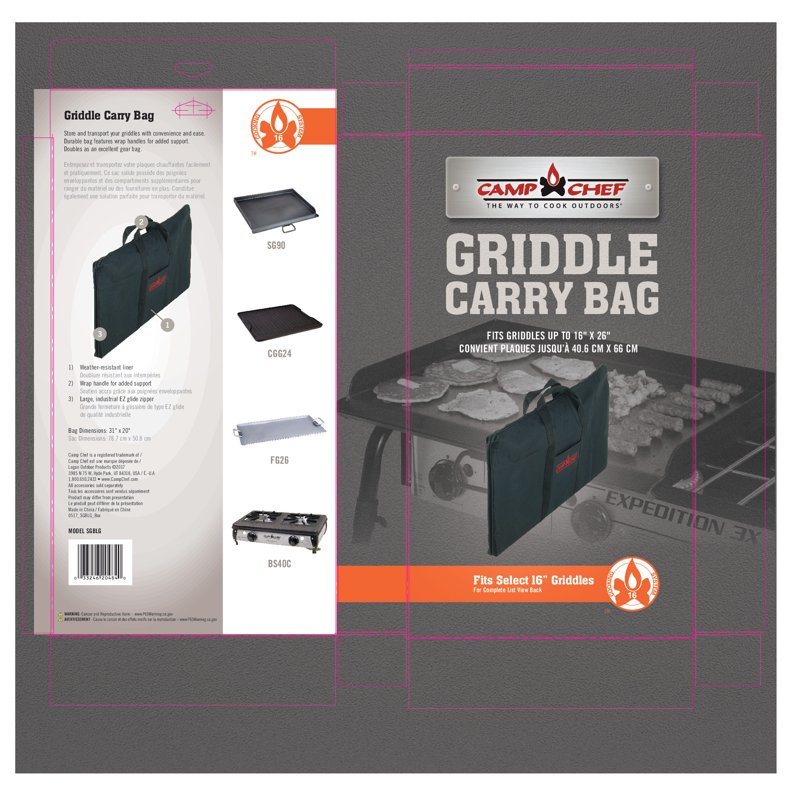 Weather-Resistant Griddle Carry Bag for Camp Chef 14"x16"