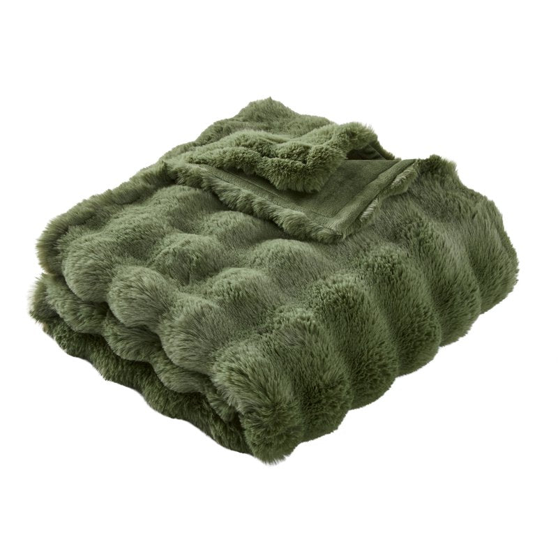 Bubble Faux Fur Oversized Throw Blanket - Cypress Tree, 50x72 Inches