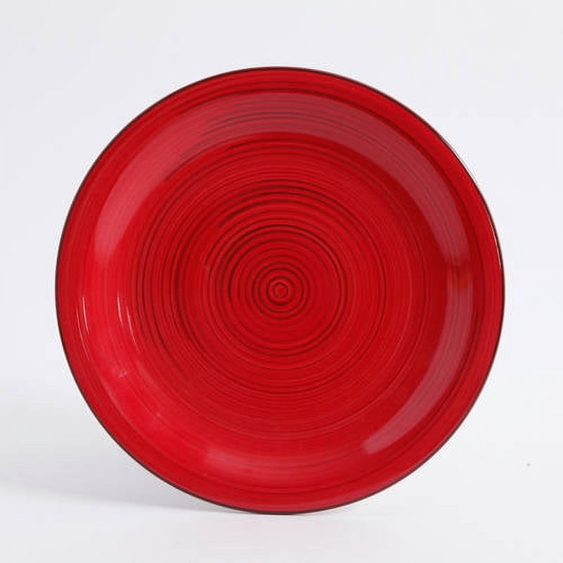 12-Piece Multicolor Dinnerware Set - Hand-Painted Stoneware