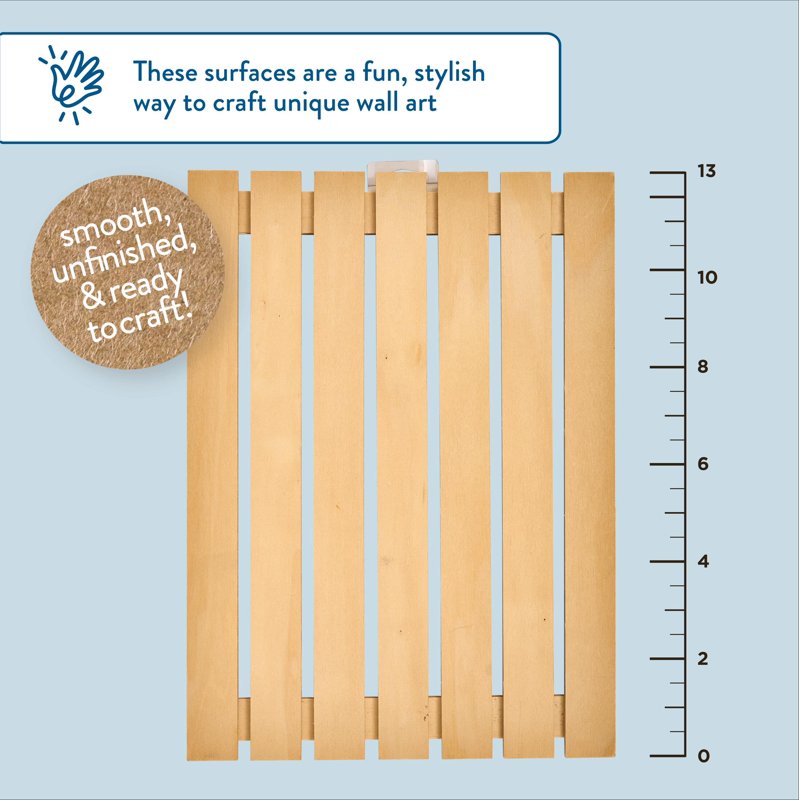 Unfinished Wooden Pallet Plaque 9.5 x 13 Inches for DIY Crafts and Decor
