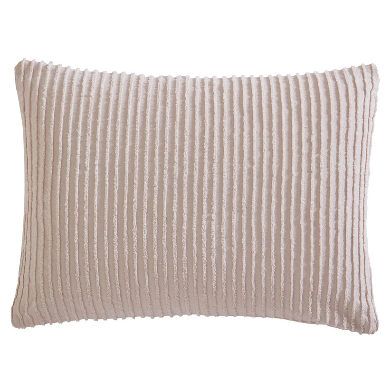Beatrice Home Fashions Channel Chenille Standard Sham - White - Variation