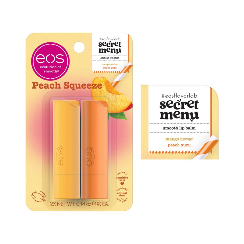 Hydrating Lip Balm Stick Set - Drink-Inspired Fruity Flavors - 2 Pack