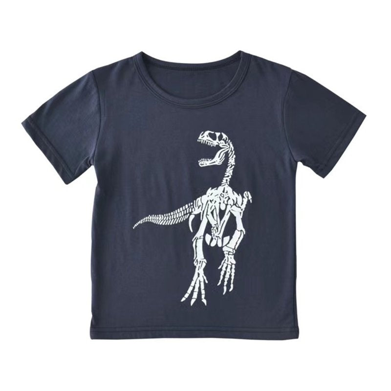 Toddler Boys Dinosaur Pajama Set Navy 4-5 Years Summer Clothes