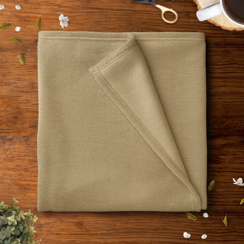 (2 Pack) Mainstays 58" x 1.5 Yards Camel Anti-Pill Fleece Fabric for Crafts