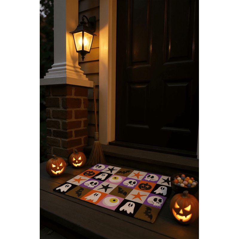 Personalization Mall Happy Halloween Doormat - 18x27 Inch Seasonal Decor