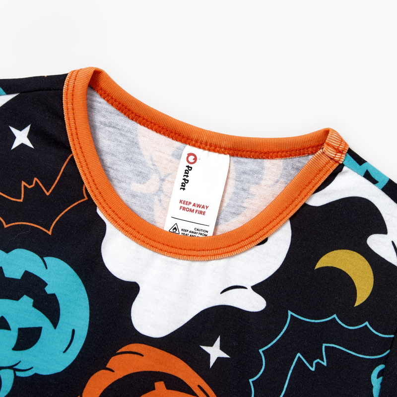 Kids Halloween Pajama Set Ghost & Pumpkin 2T Black Variation of THIS listing
