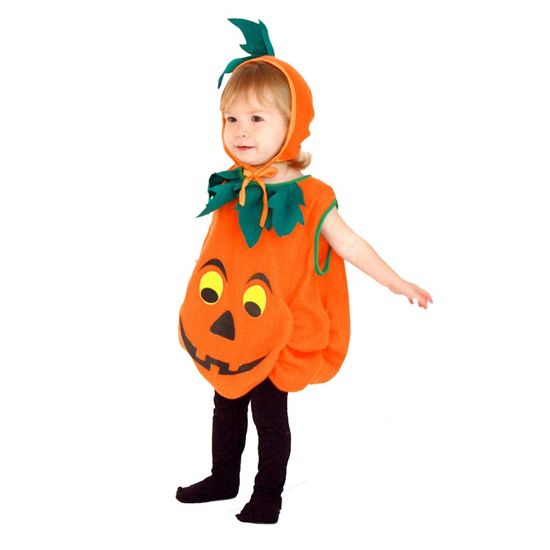 Baby Halloween Pumpkin Romper Set - Orange, 6 Months Role Play Costume