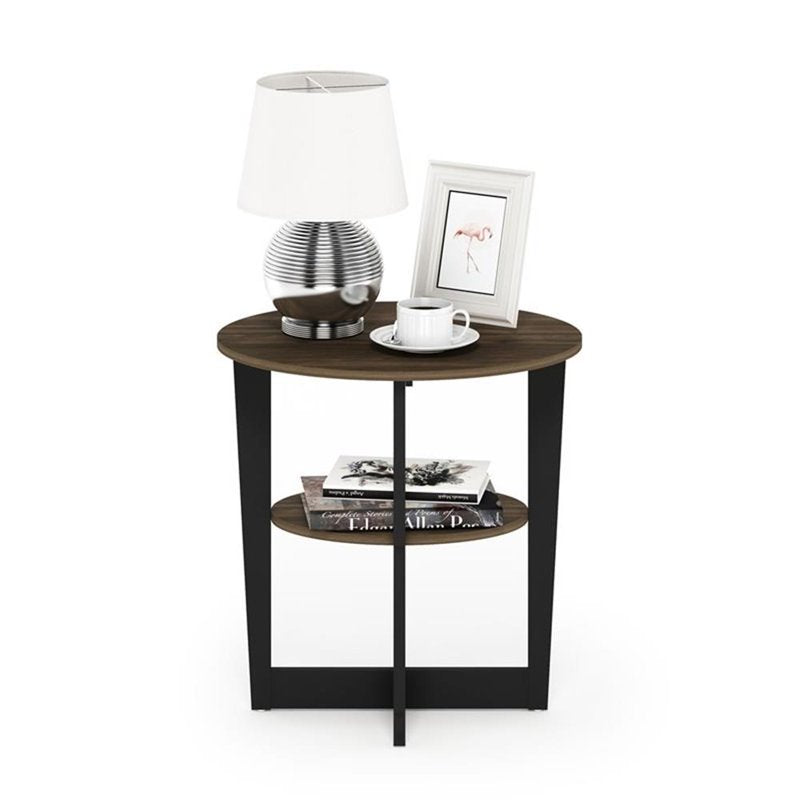 Contemporary Engineered Wood Oval End Table - Multiple Colors