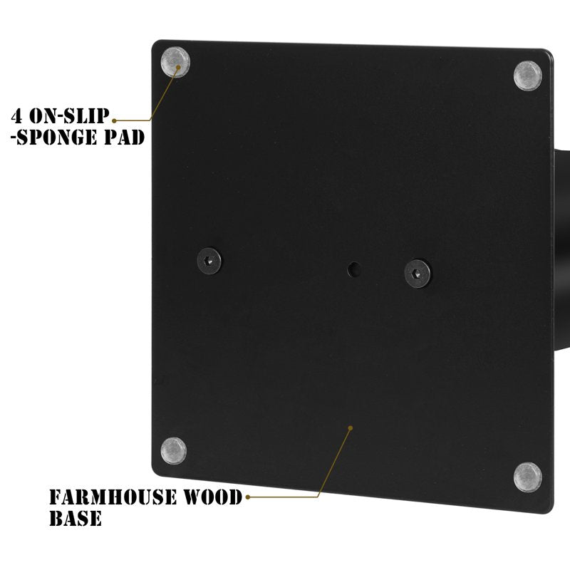 Freestanding Toilet Paper Holder with Toilet Brush - Black Metal Bathroom Accessory - Variation 1