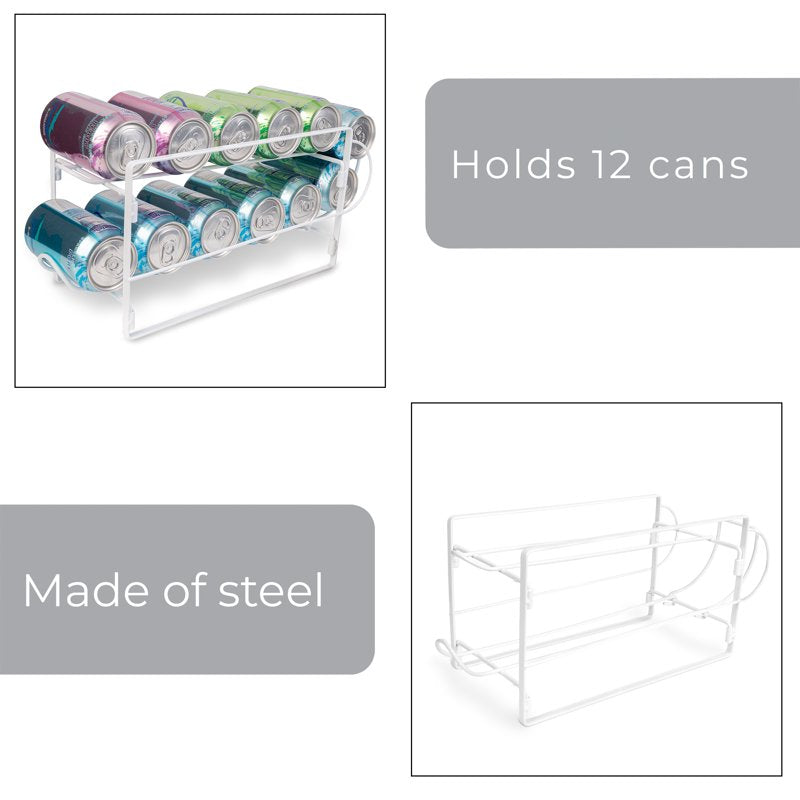 2 Pack 2-Tier Beverage Dispenser Stand - White Drink Organizer