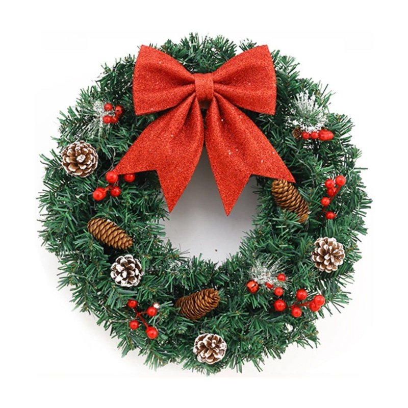 Artificial Christmas Wreath for Front Door & Indoor Decor - Holiday Wreath, Outdoor Friendly, 006-Christmas