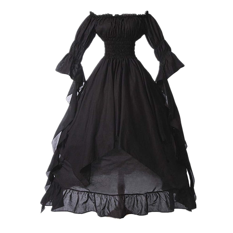 Black Victorian Renaissance Gothic Dress for Women - Plus Size