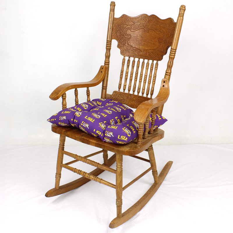 LSU Tigers Rocker Pad Chair Cushion - 20x16x3 Inches