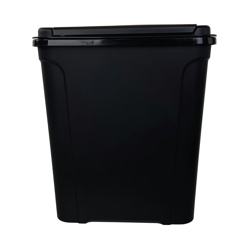 7.6 Gallon Plastic Kitchen Trash Can with Touch Top Lid - Black