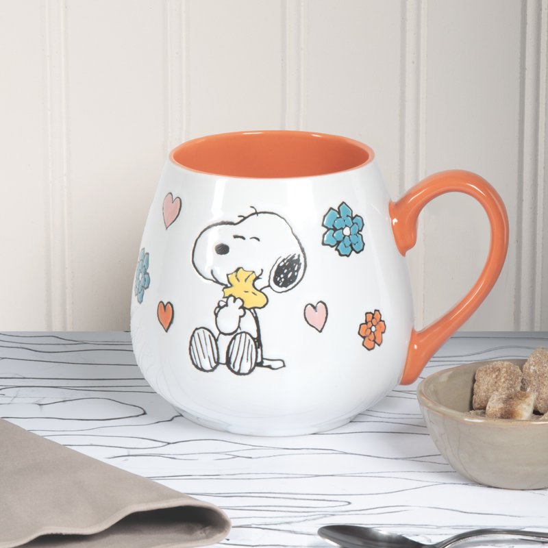 20oz Large Stoneware Mug - Peanuts Mother Baby (4 Pack)