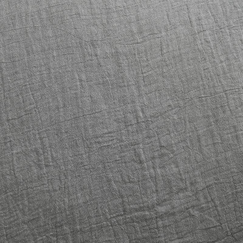 Gray Cotton Gauze Fringe Decorative Throw Pillow 22x22 Inches - 2 Pack