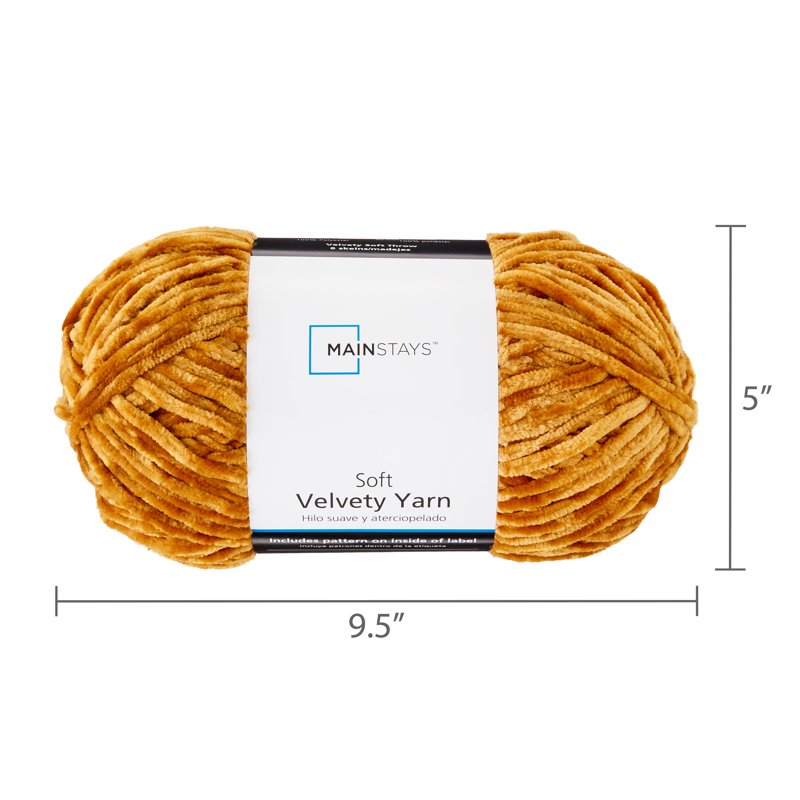 Velvety Yarn Spiced Maple 315 Yd Bulk Polyester for Knitting & Crocheting