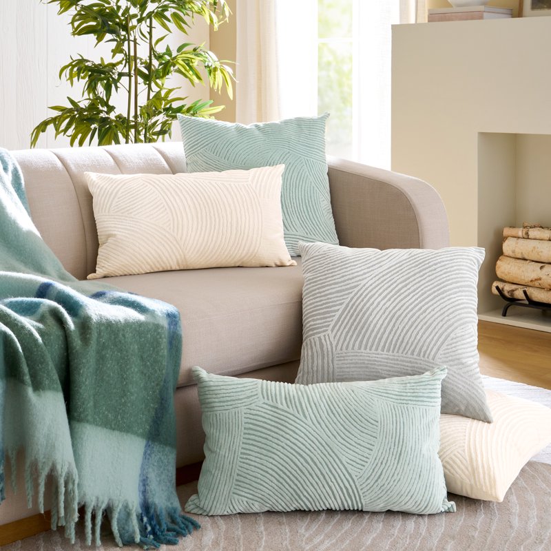 Green Velvet Throw Pillow 20x20 Inches - Decorative Cushion for Sofa & Bed