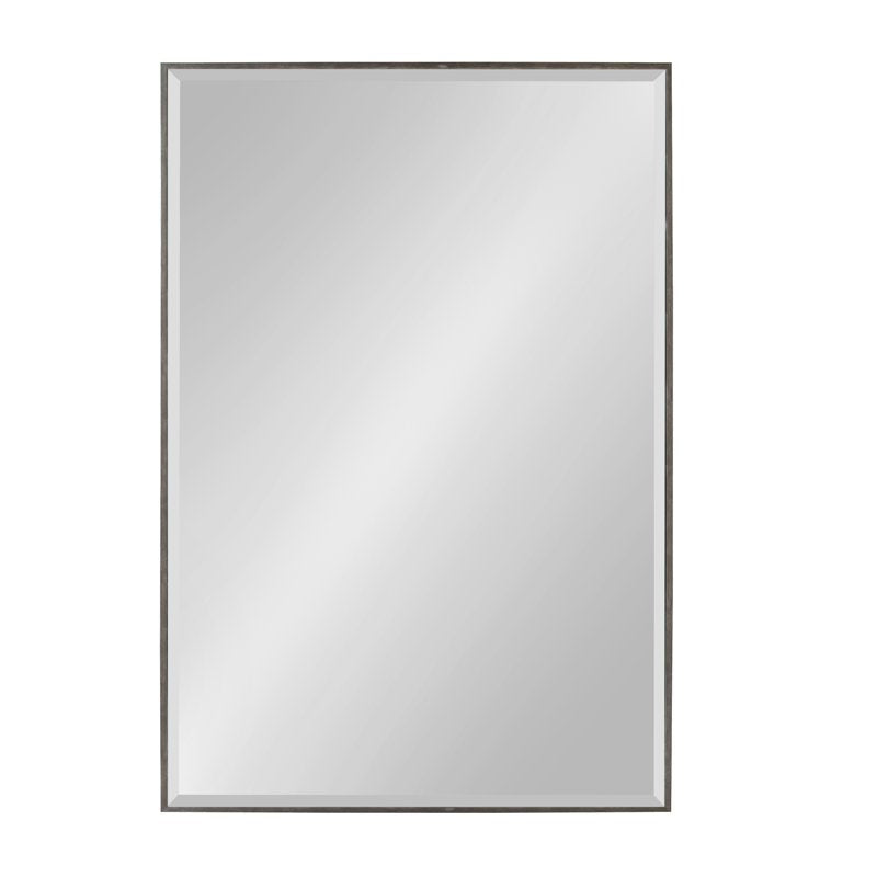 Large Rectangle Wall Mirror - 24.75x36.75 Dark Silver Modern Decor
