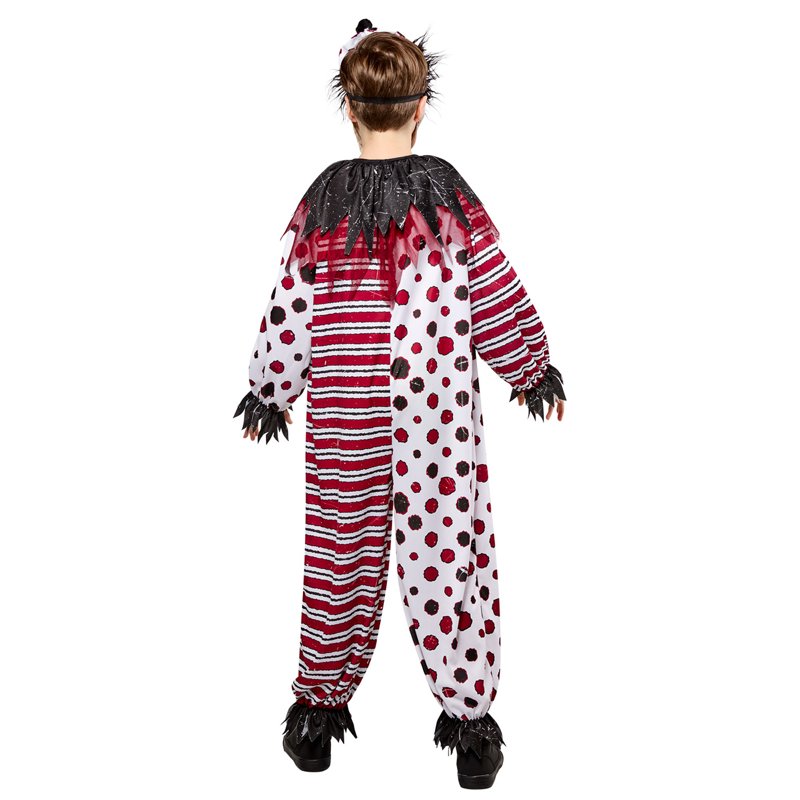 Kids Creepy Clown Costume with Mask & Hat - Large, Rubies