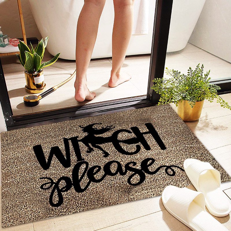 Halloween Horror Print Outdoor Floor Mat for Hallway & Kitchen - Non-Slip 15x23 Inches - Variation I