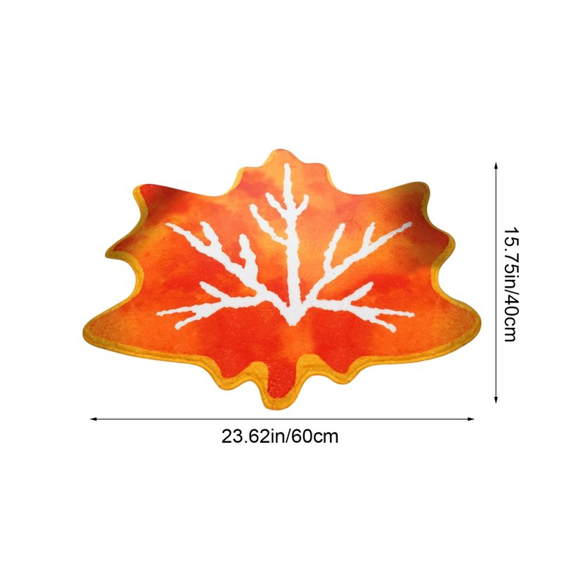 Halloween Pumpkin Rug - 15.75x23.62in Fall Decorative Floor Mat for Living Room & Kitchen - Orange D