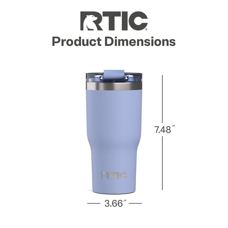 Insulated Ceramic-Lined Tumbler with Leak-Resistant Lid - Periwinkle