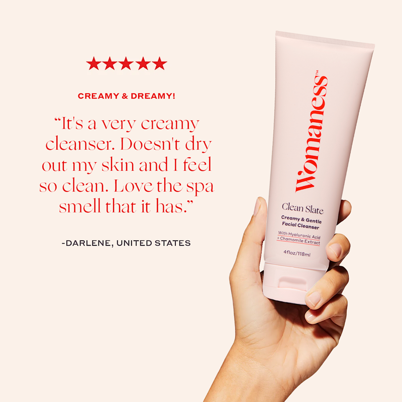 Gentle Facial Cleanser for Sensitive Skin with Hyaluronic Acid & Chamomile Extract - 4 fl oz