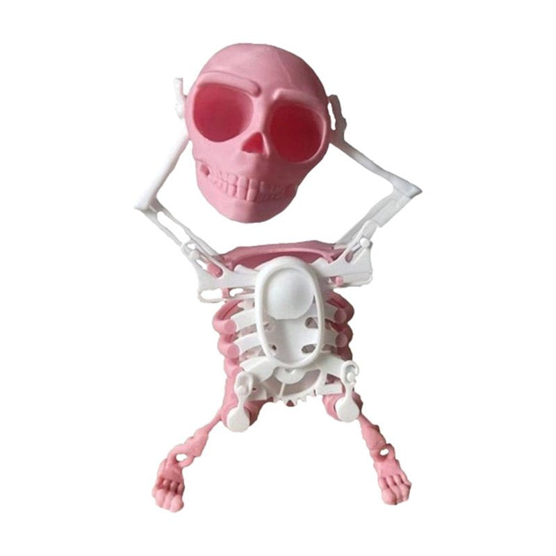 Wind-Up Skeleton Toy - Mechanical Dancing Halloween Decoration for Kids & Desk