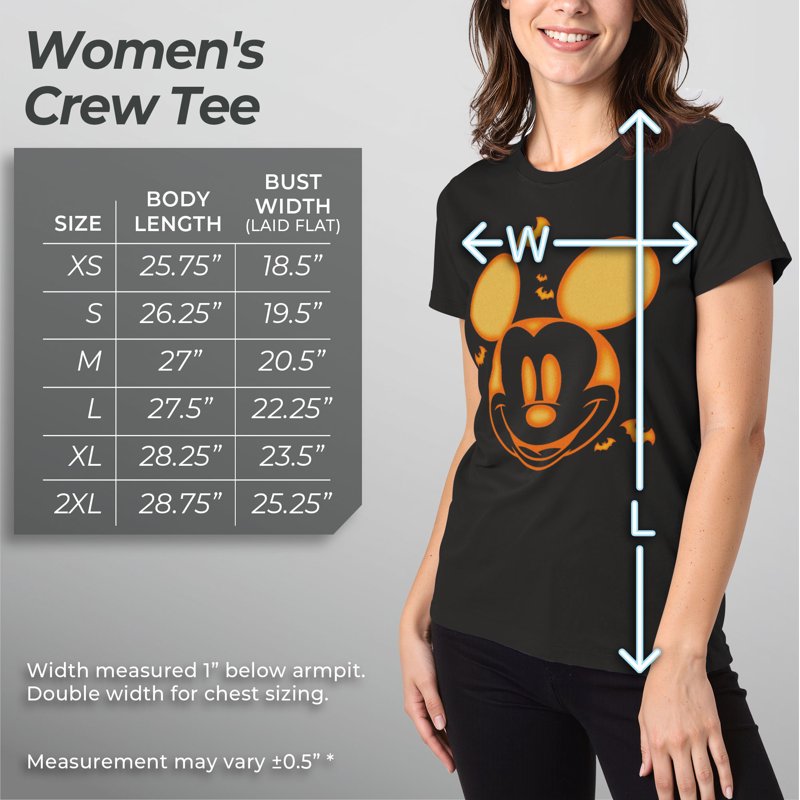 Women's Mickey & Friends Halloween Pumpkin Face Graphic T-Shirt Small - Black