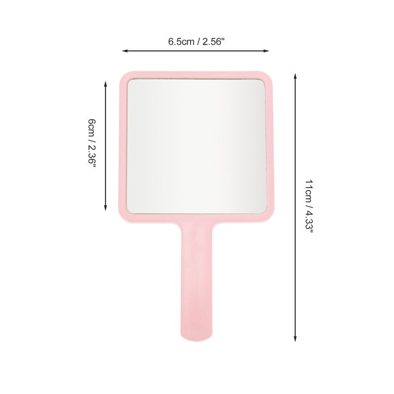 2pc Square Handheld Makeup Mirror Set - Portable Personal Grooming Tool