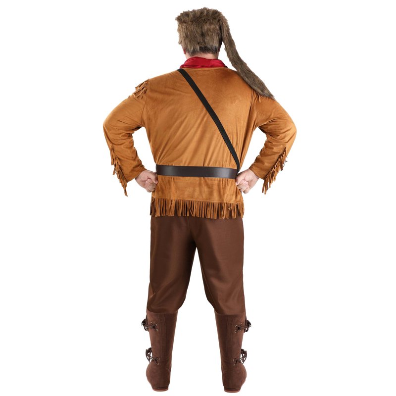 Plus Size Davy Crockett Costume for Men 2X - Frontier Outfit with Accessories