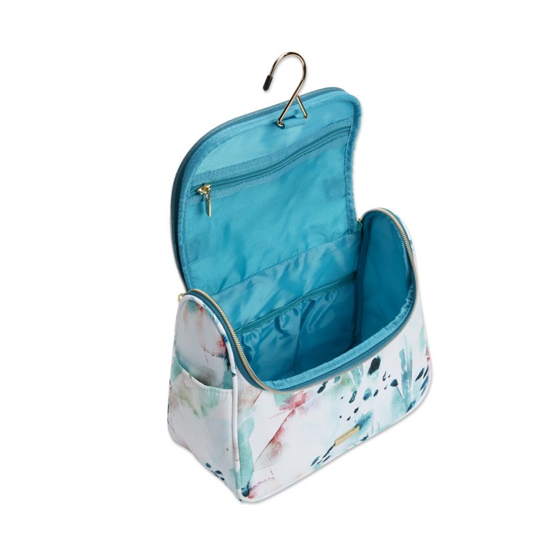 Watercolor Floral Hanging Travel Organizer Bag - Scunci