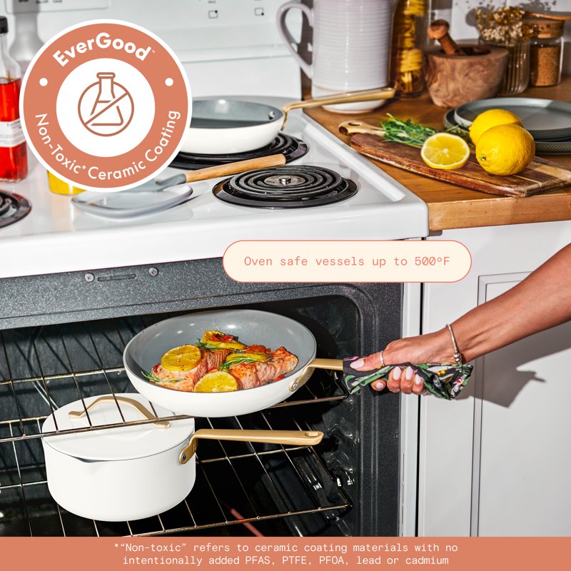 18-Piece Cookware Set with Strainer Lids & Utensils - White Icing