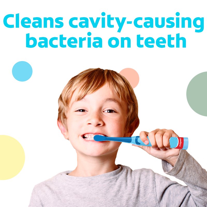 Kids Battery Toothbrush with Bluey Design - Vibrating Brush Head