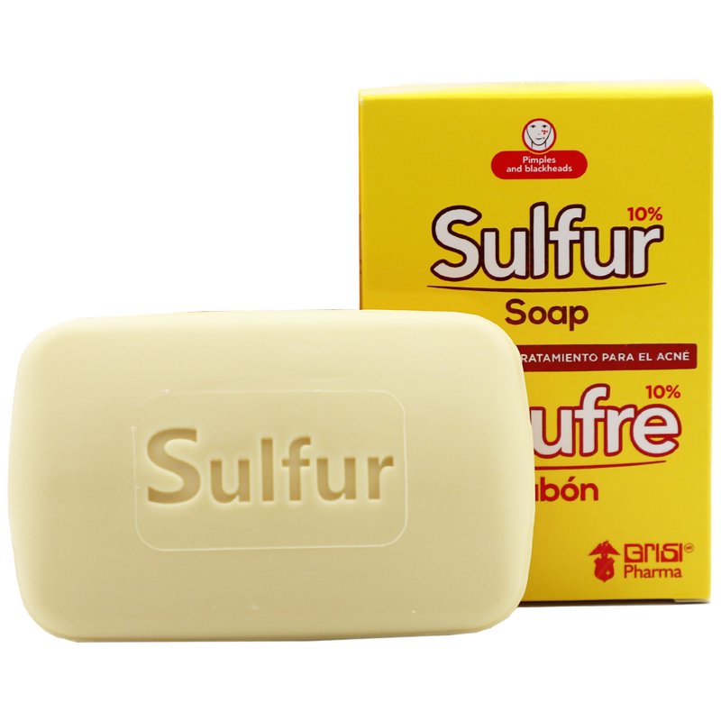 Bio Sulfur Face Soap Bar for Acne Treatment, 4.4 Oz - 2 Pack