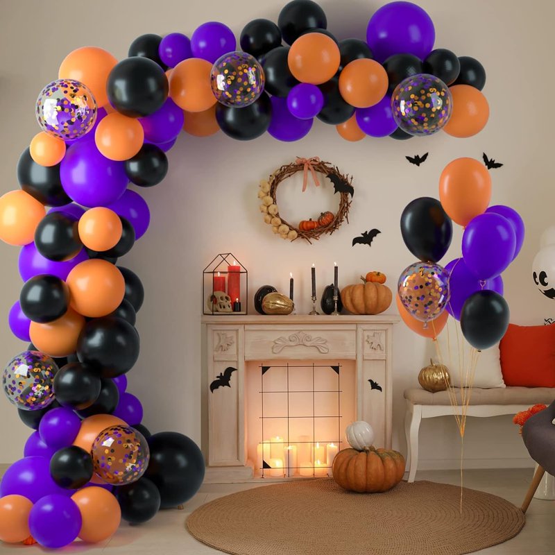 35 Pack Halloween & Party Balloons - Latex & Confetti Sets for Birthday, Haunted Themes