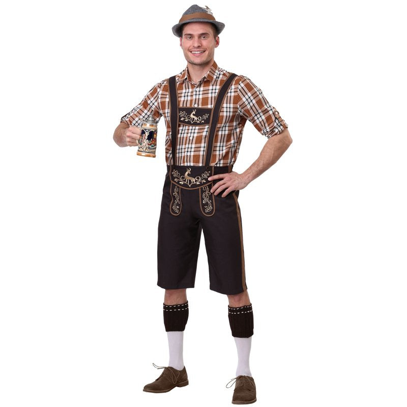 Men's Plus Size Oktoberfest Stud Costume 6X Bavarian Beer Festival Outfit