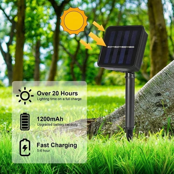 Solar Rope Lights Outdoor Waterproof 100LED Tube String Lights - Warm White 100LED