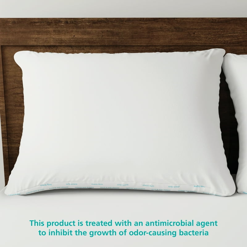 Extra Firm Support Bed Pillows Set - Hypoallergenic, Machine Washable, 4 Pack
